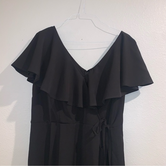 Eloquii wrap style dress size 18 in black - Picture 2 of 10
